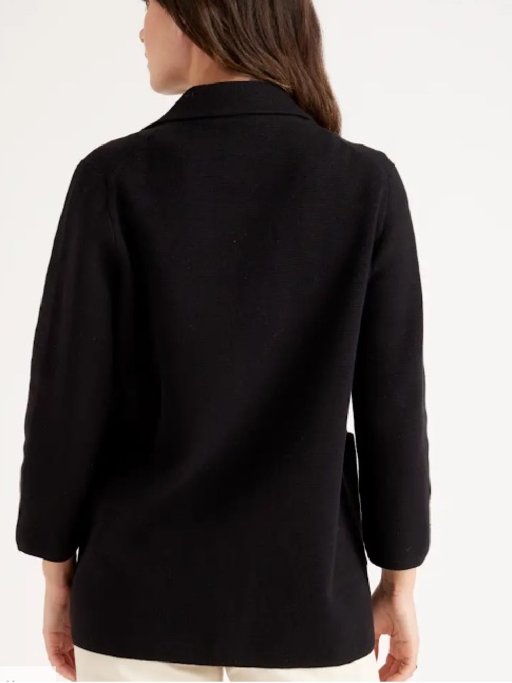 Quince Organic Cotton Open Blazer Medium Black - Picture 3 of 12